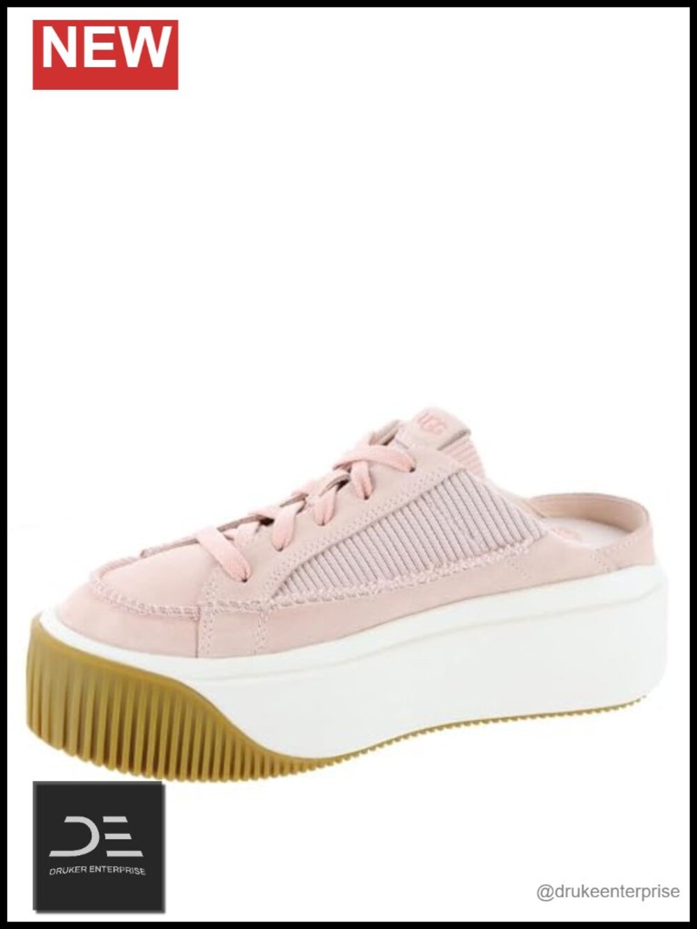 Suede Platform Mule Slip-On Shoes Cushioned EVA Midsole